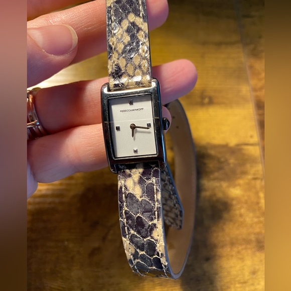 Rebecca Minkoff double wrap bracelet watch, python - Picture 4 of 14
